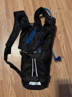 CamelBak Black Hydration Pack with Blue Tube